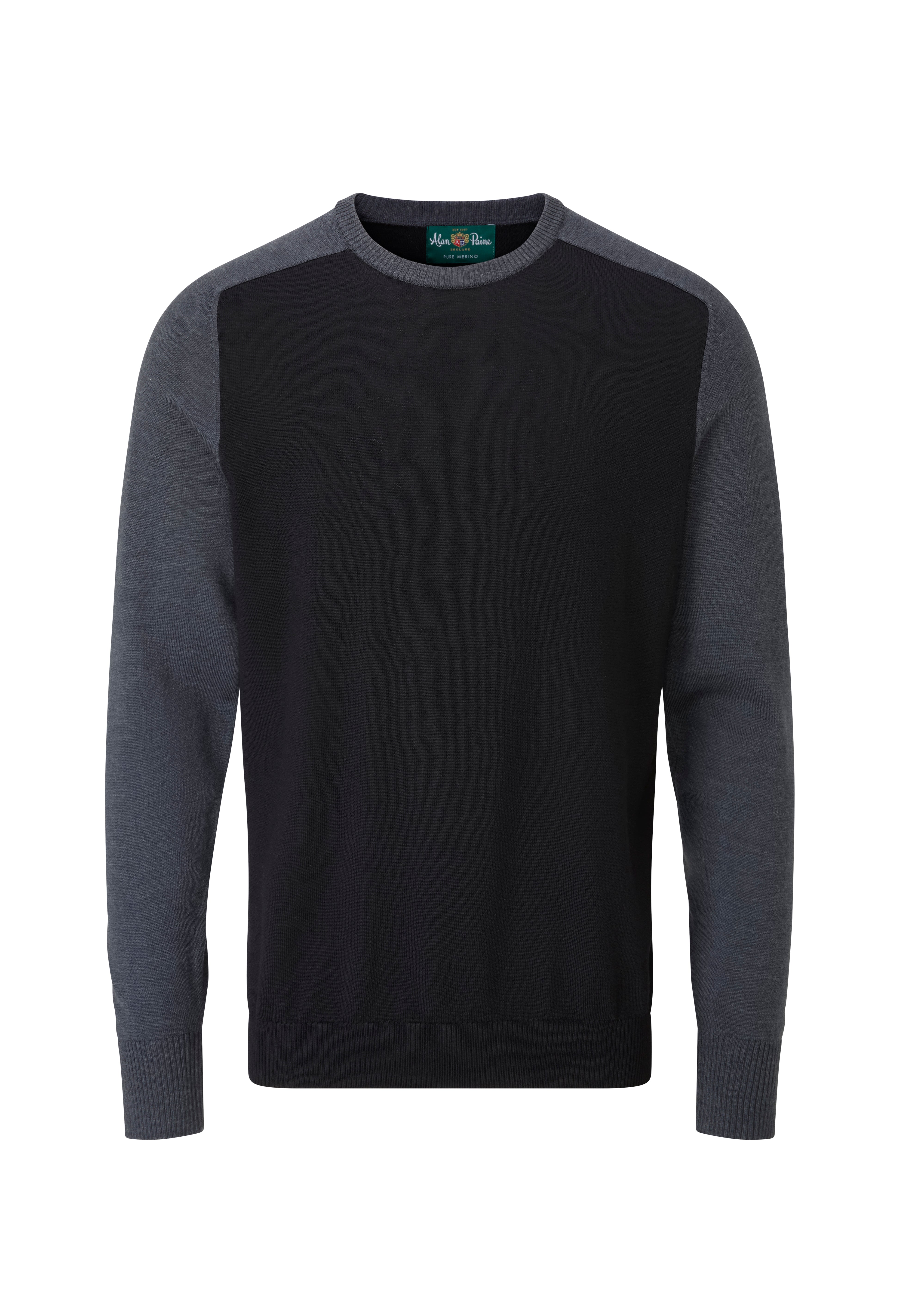 【SATIIIZ】Noah Stitch Knit Long Sleeve Tee 3sixteen - Long Sleeve Knit Polo ~ Midnight Alpaca