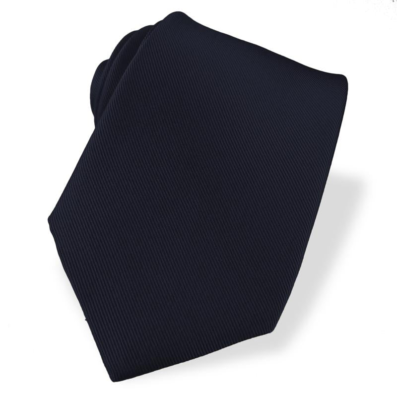 GROSS GRAIN SOLID NECKTIE - NAVY