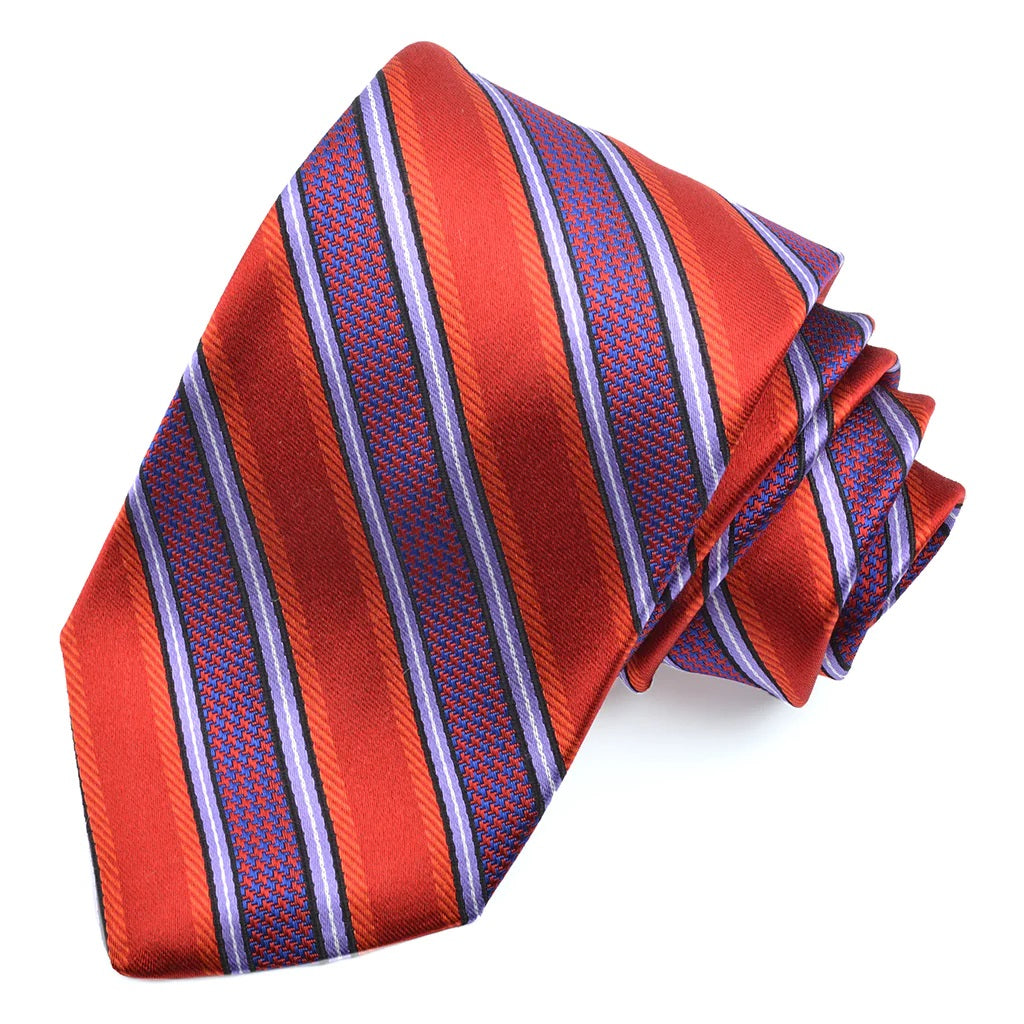 MIXED STRIPES NECKTIE - RED - XL