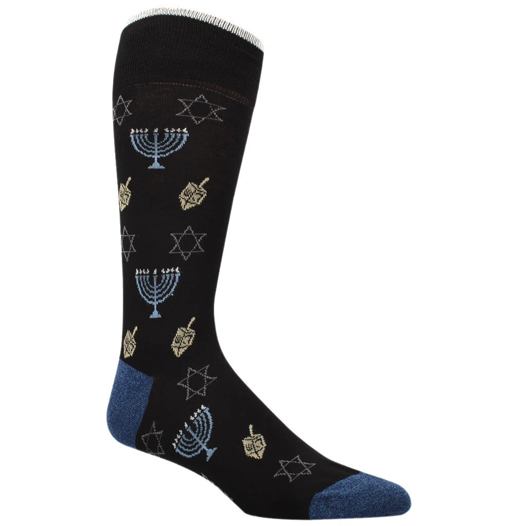 HANUKKAH  SOCK - BLACK