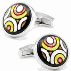 MOSAIC BUTTON CUFFLINKS