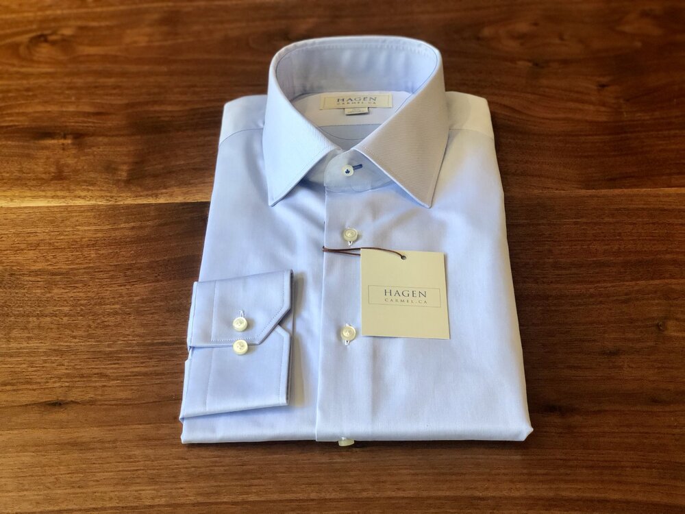 Fine Twill Dress Shirt - Blue