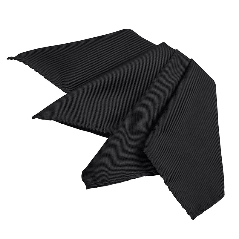 SOLID RIBBED SQ - BLACK