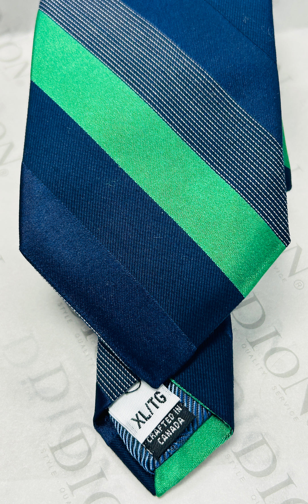 BAR STRIPE NECKTIE - GREEN - XL