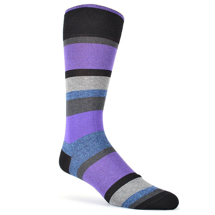 BAR STRIPE SOCK - PURPLE BAR STRIPE SOCK - PURPLE