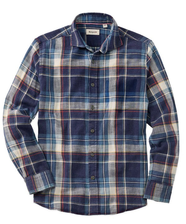 TWILL PLAID SPORT SHIRT