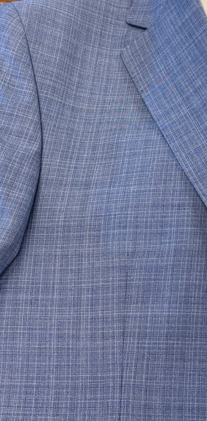 Jack Victor Micrograph Suit - Slate Super 130s Italian Wool — Jack Victor at Natale's Men's Clothier, Norwell MA