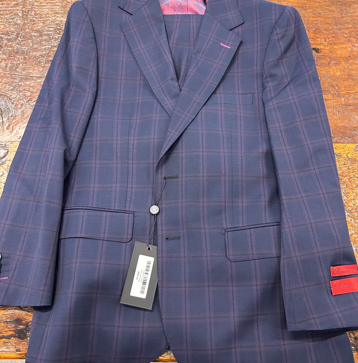 CHECK SUIT - NAVY