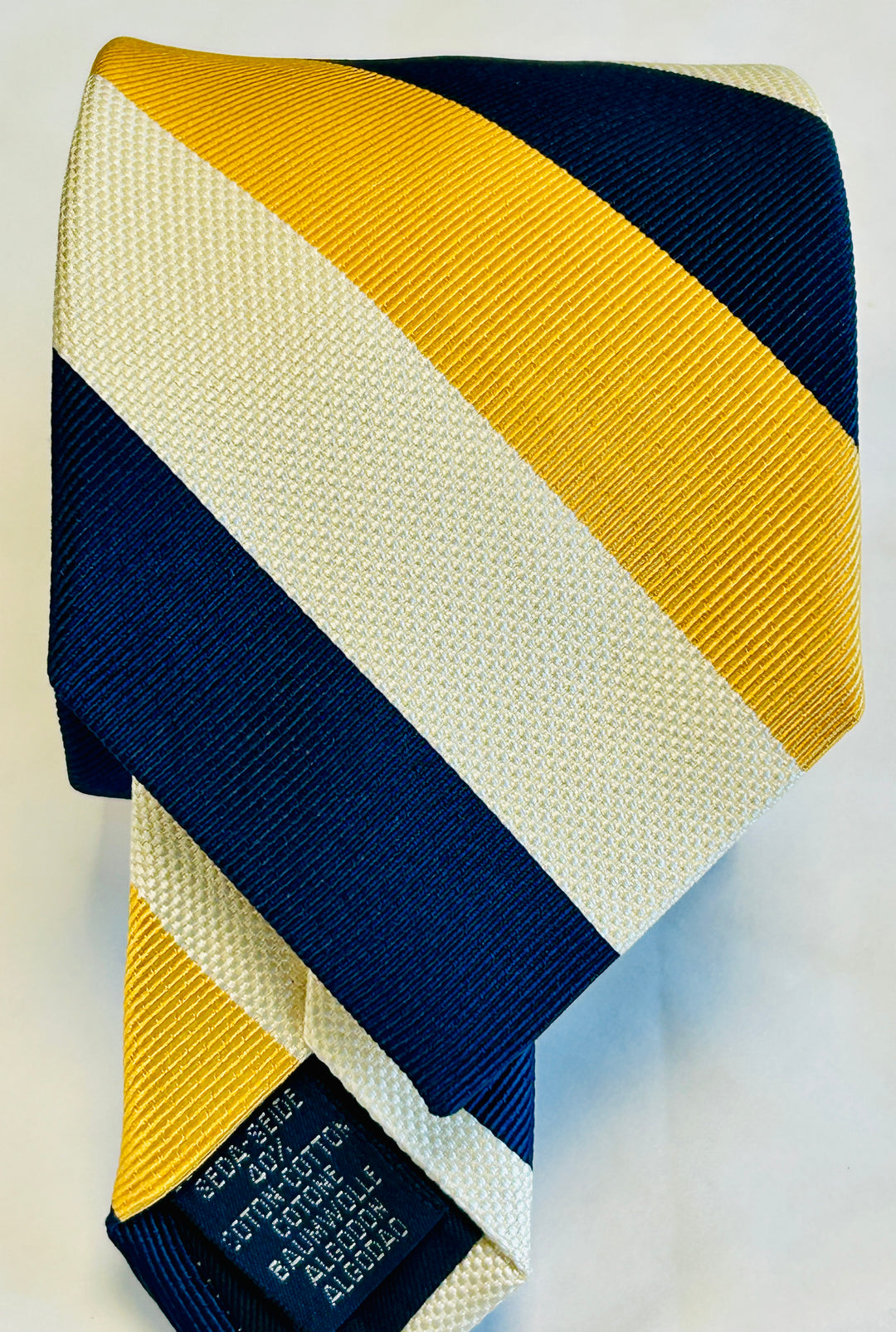 Bold Striped Necktie - Gold