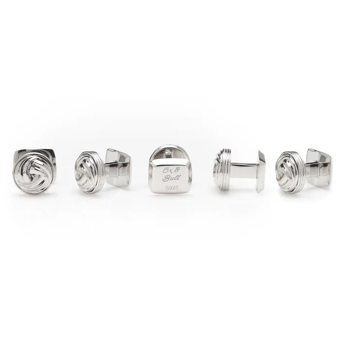 STERLING KNOT 5- STUD SET