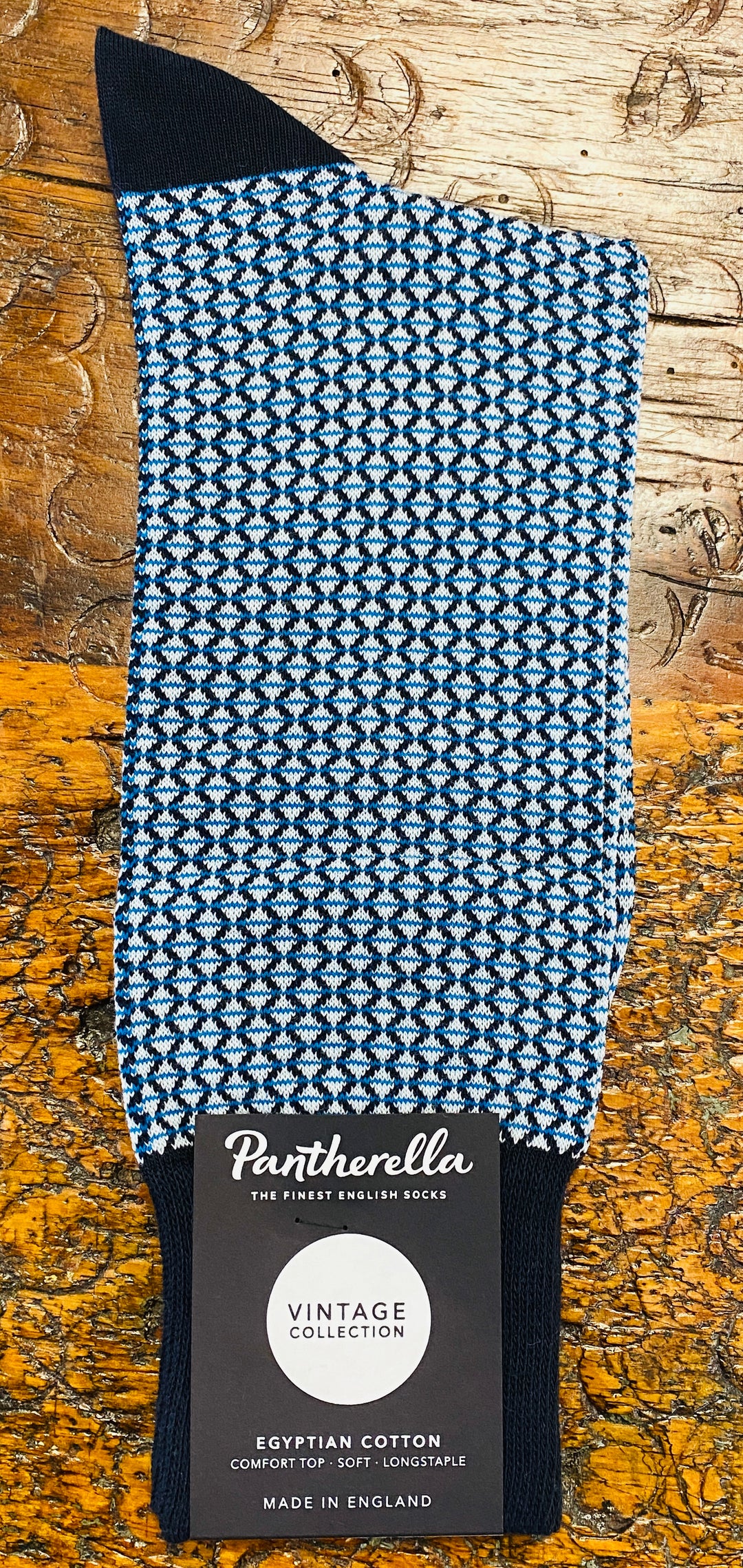 ELGAR DRESS SOCK  - NAVY - MEDIUM (US 8.5-11) - MID-CALF