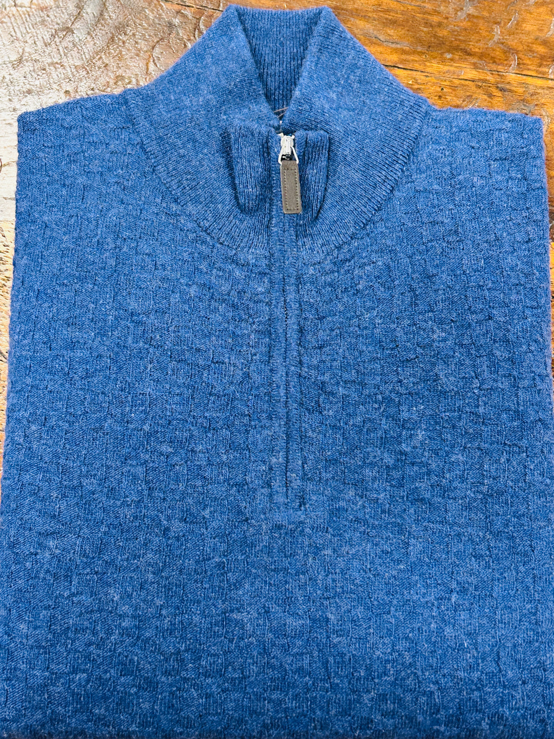 BASKETWEAVE 1/4 SWEATER