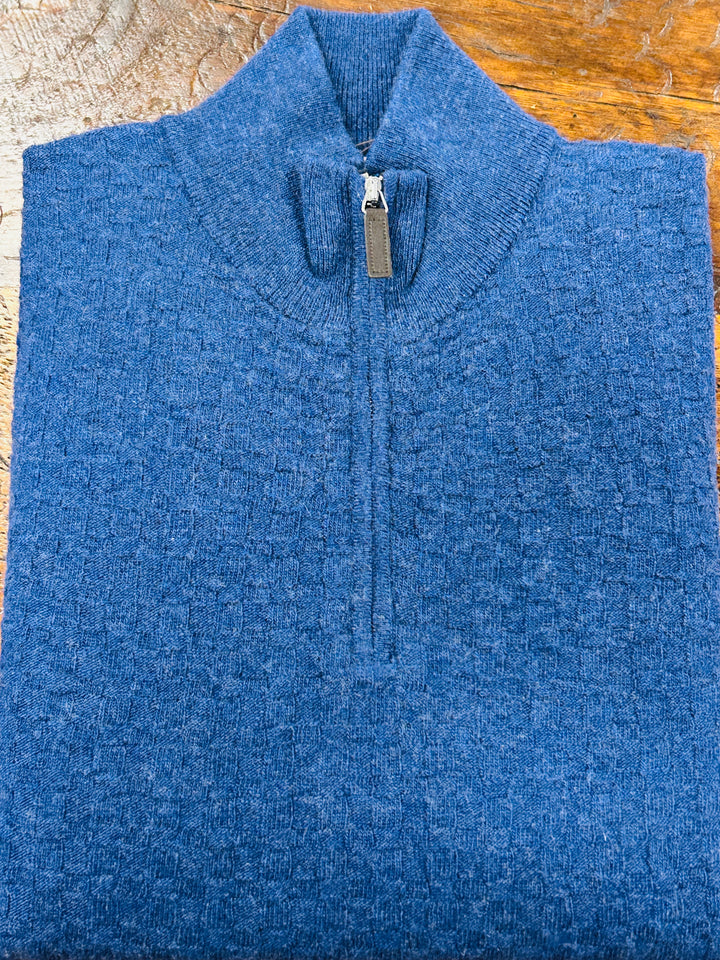 BASKETWEAVE 1/4 SWEATER