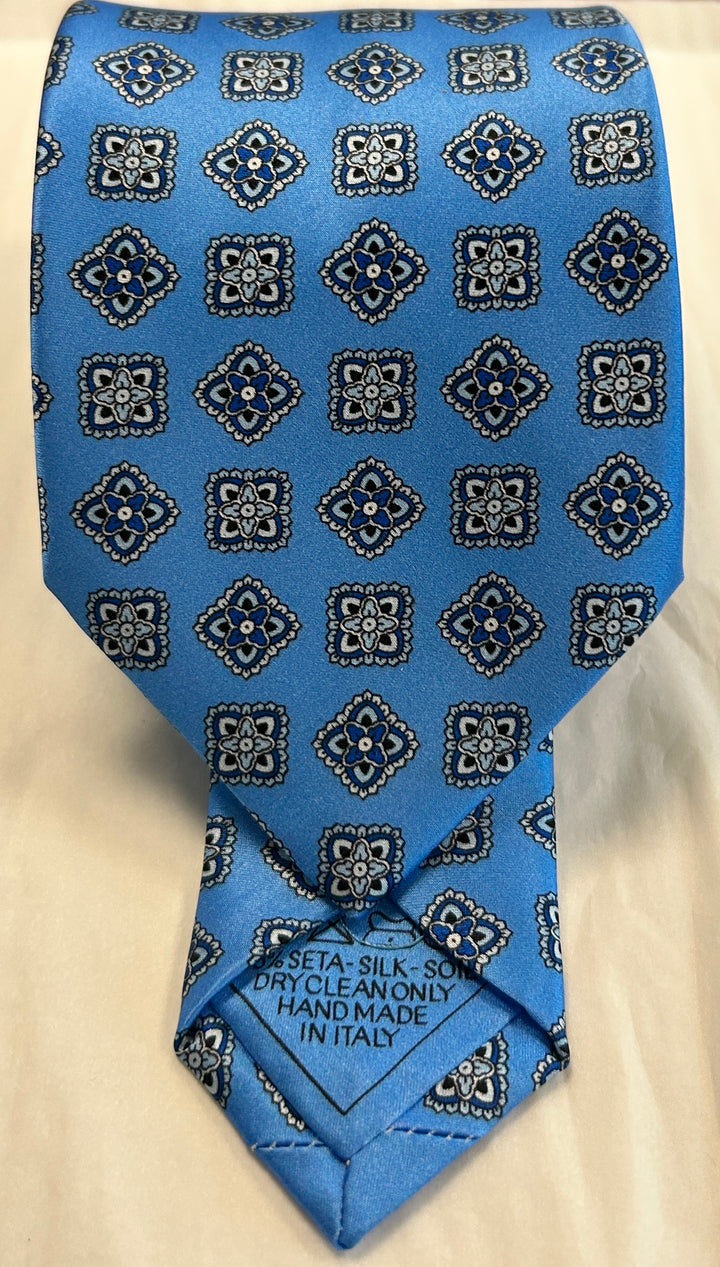 GEOMETRIC  NECKTIE -BLUE
