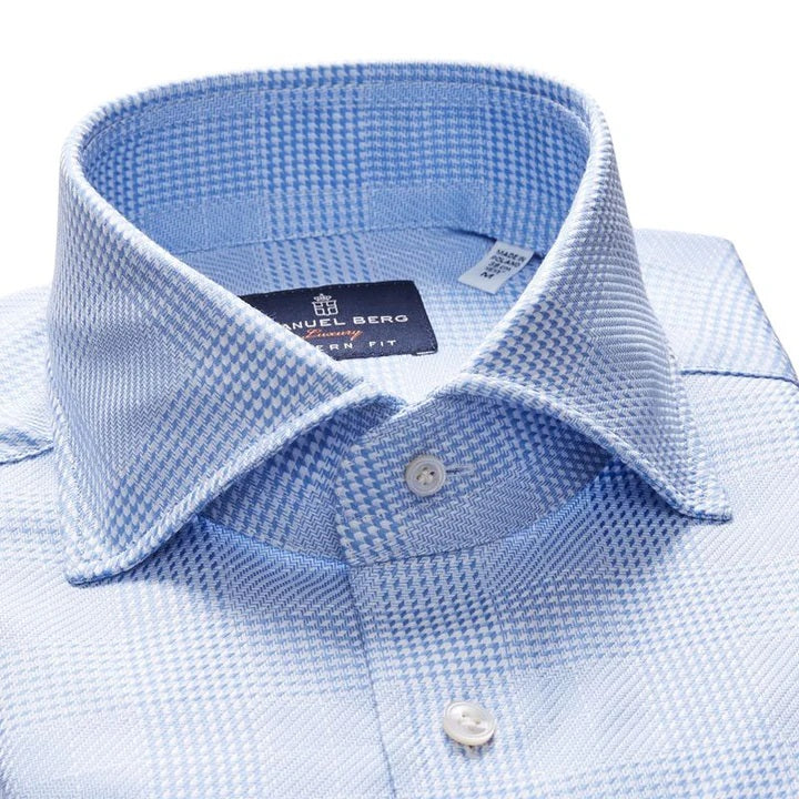 Emanuel Berg Cannes Houndstooth Dobby Dress Shirt