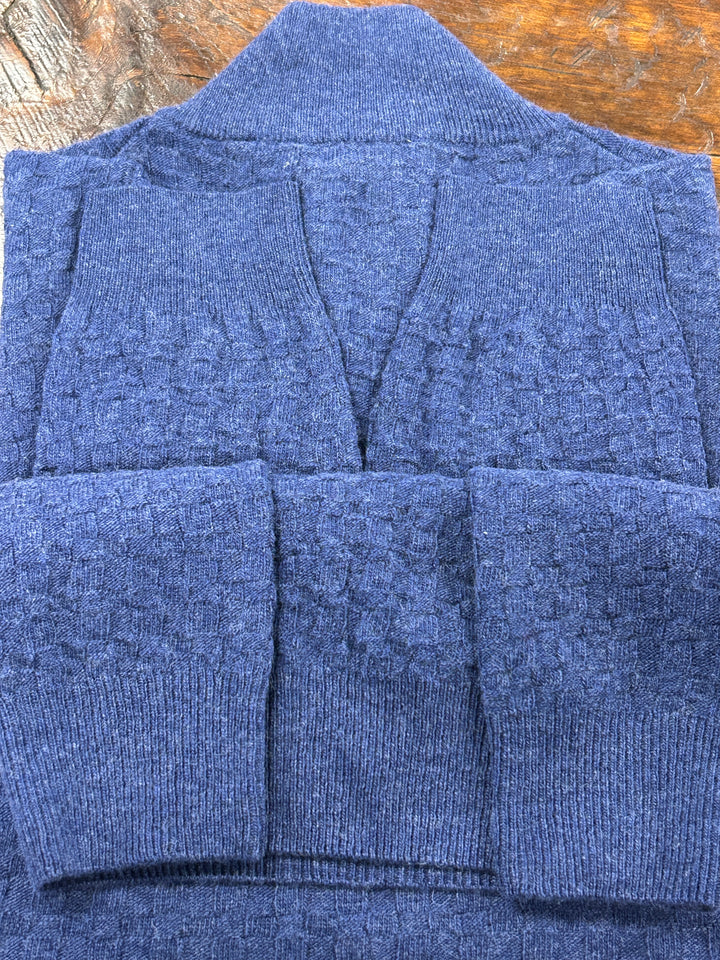 BASKETWEAVE 1/4 SWEATER