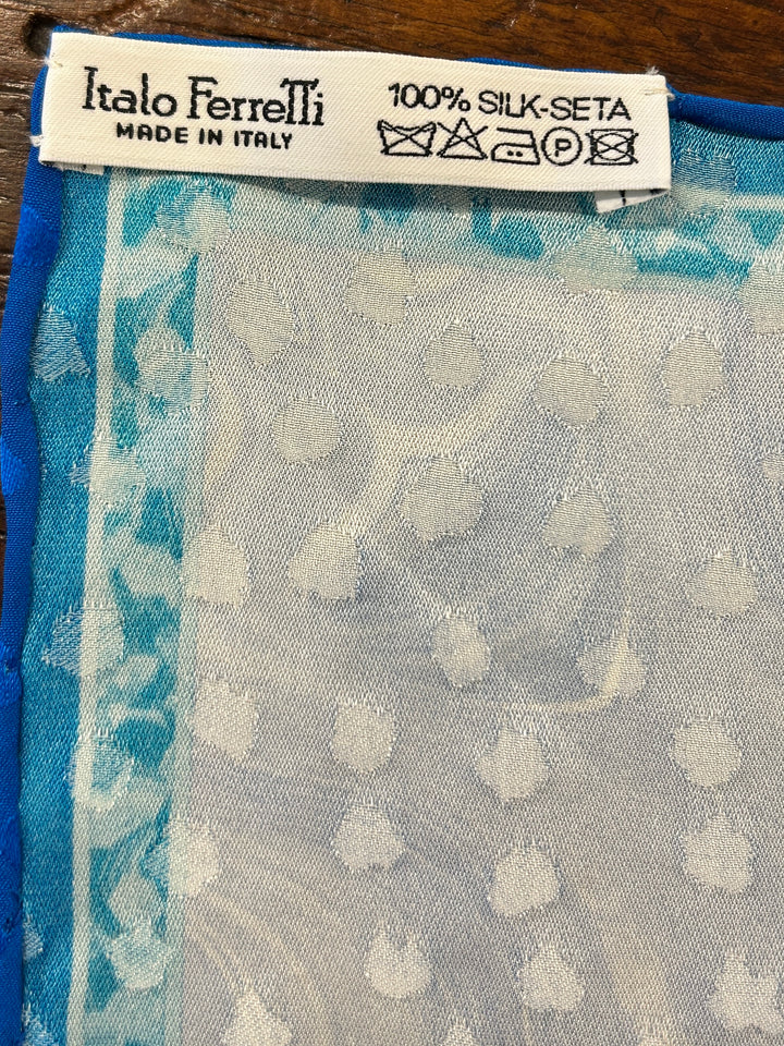 FLORAL POCKET SILK - TEAL