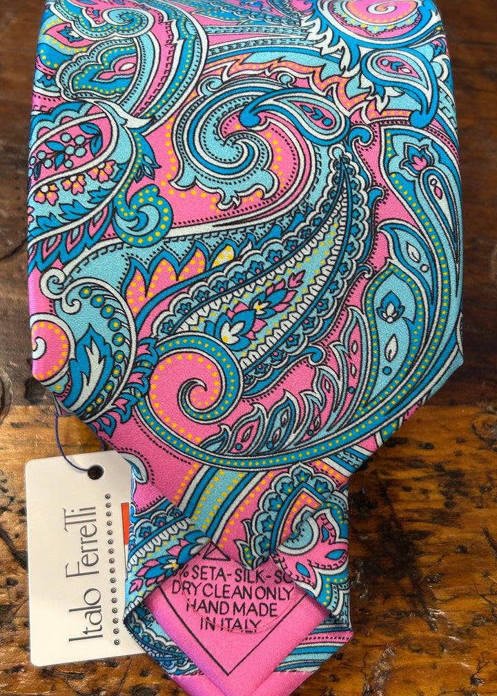ITALO PAISLEY  NECKTIE - TEAL