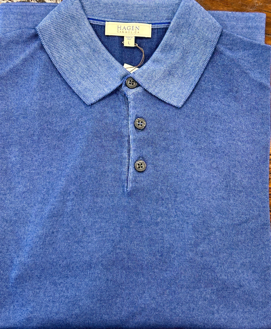 WASHED MERINO POLO