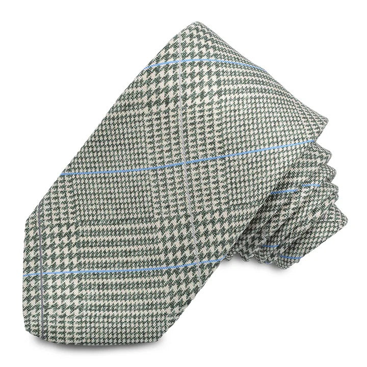 GLENCHECK NECKTIE - SAGE