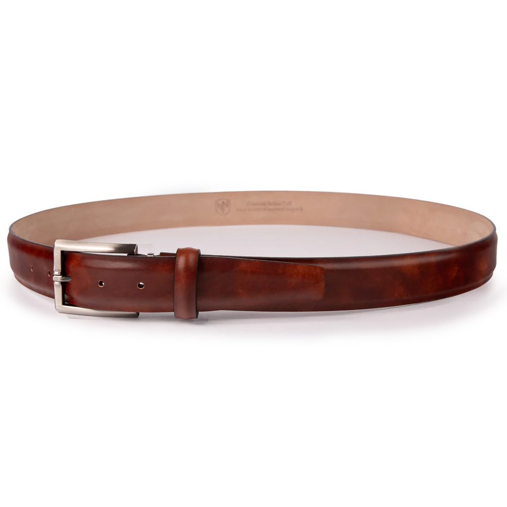 MARBLED BELT - COGNAC