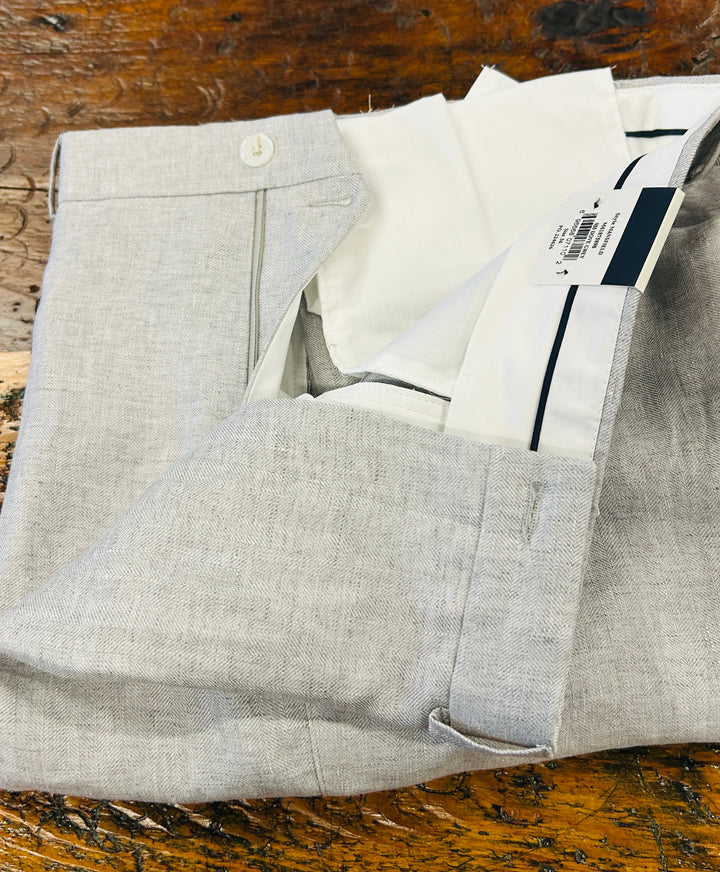 HERRINGBONE LINEN PANT