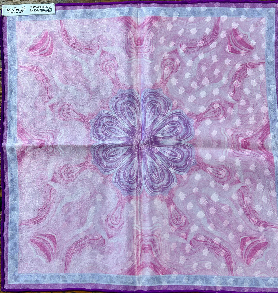 FLORAL POCKET SILK - PINK