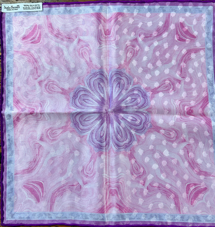 FLORAL POCKET SILK - PINK