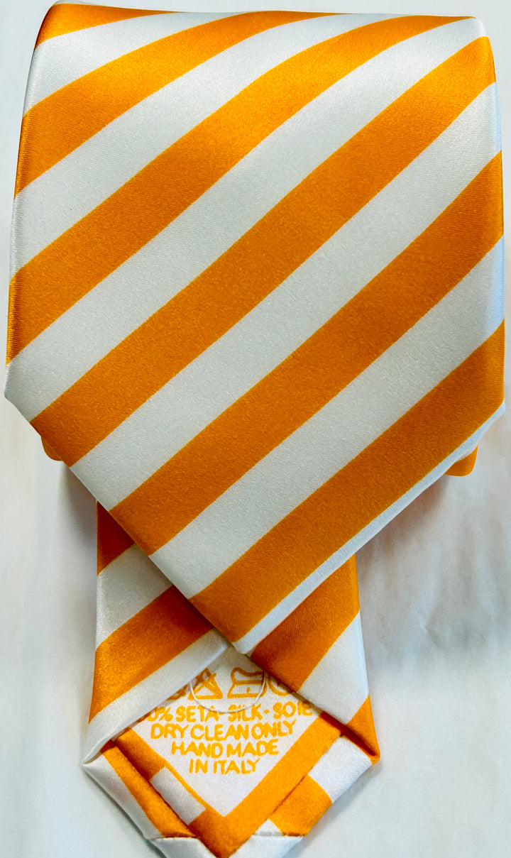 REGIMENTAL STRIPE NECKTIE - ORANGE