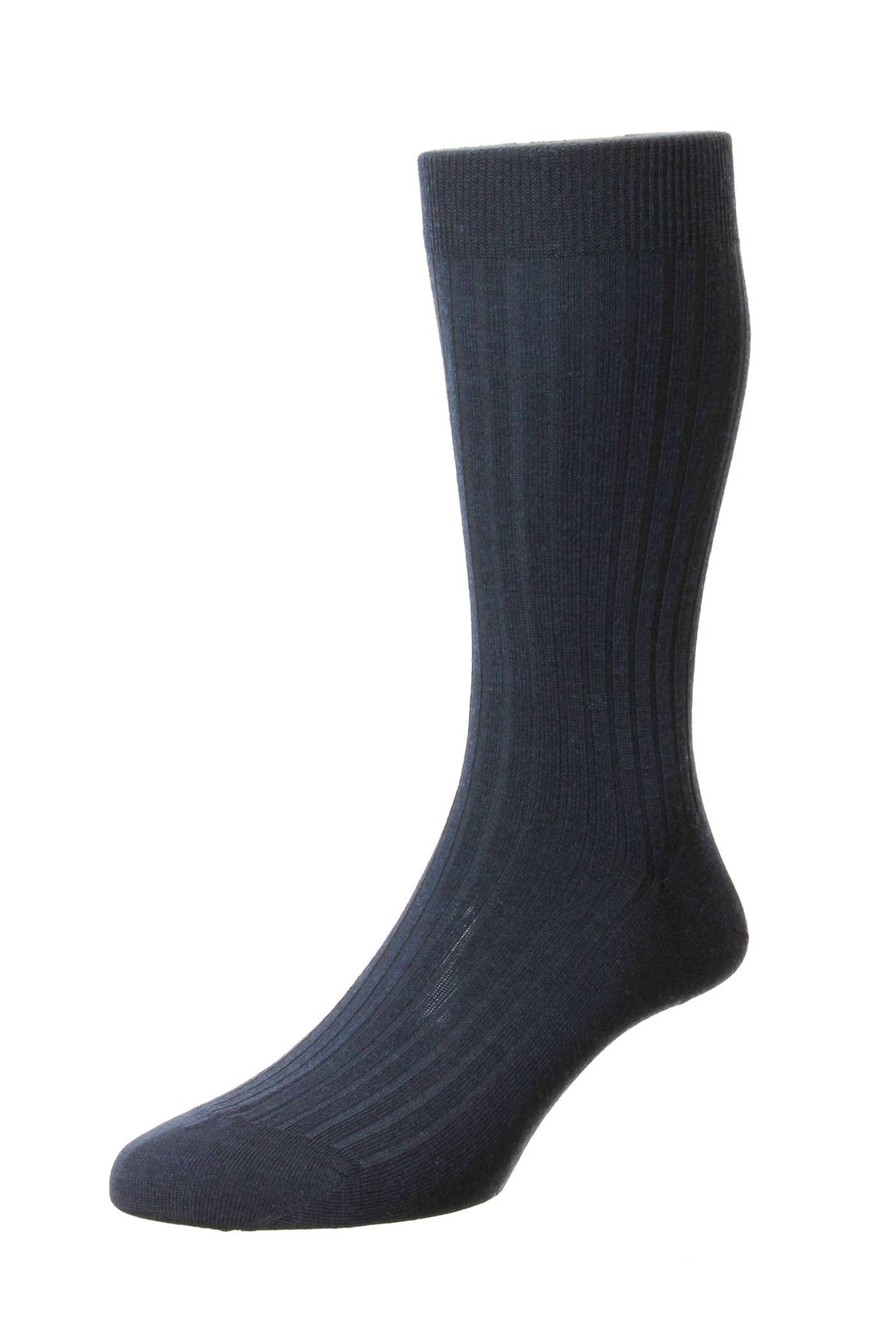 LABURNUM MERINO WOOL SOCK - NAVY - MED 8.5-11 US - MID-CALF