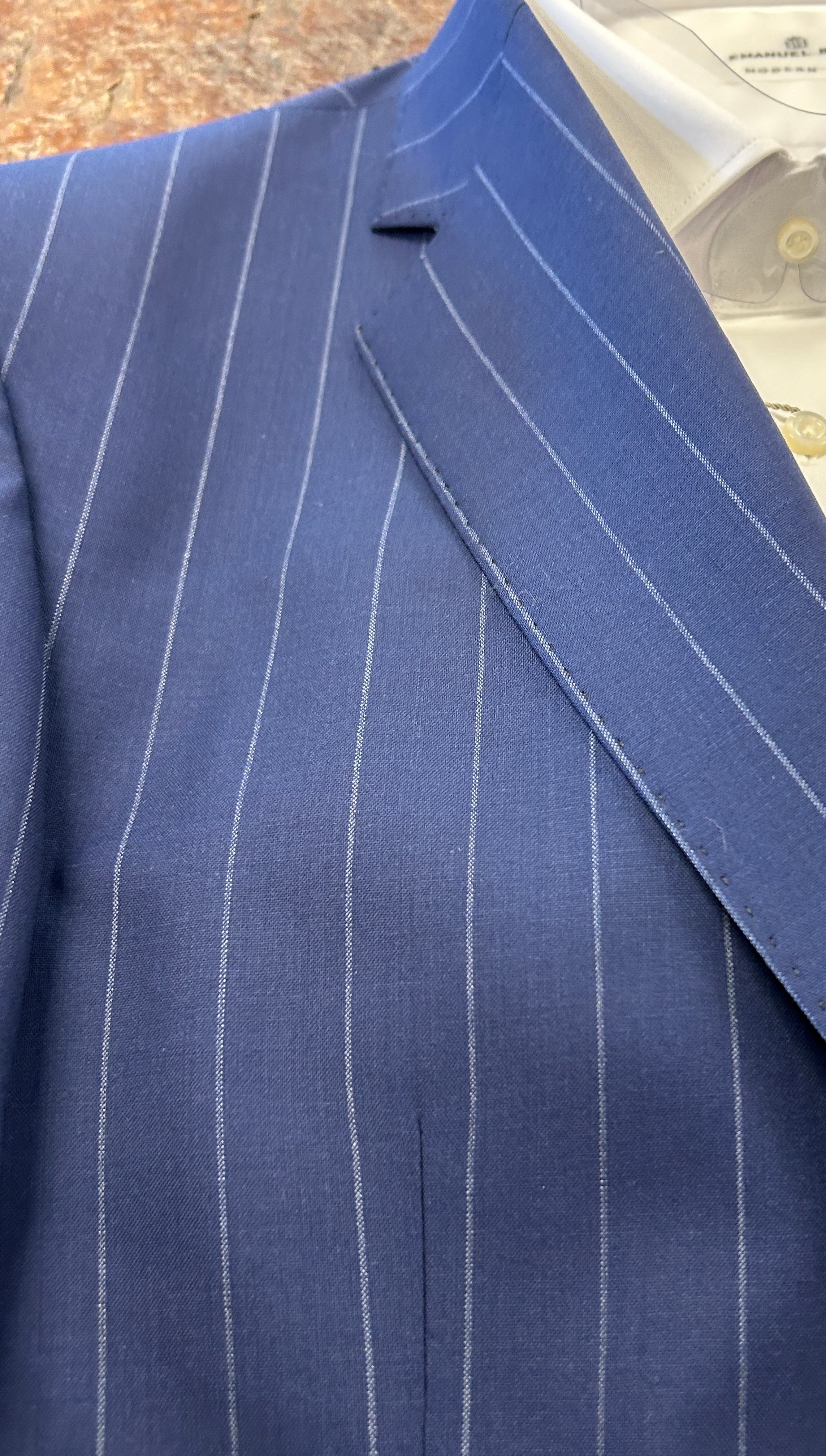 Chalk Stripe Suit - Navy Chalk Stripe Suit – Natale's Men's Clothier