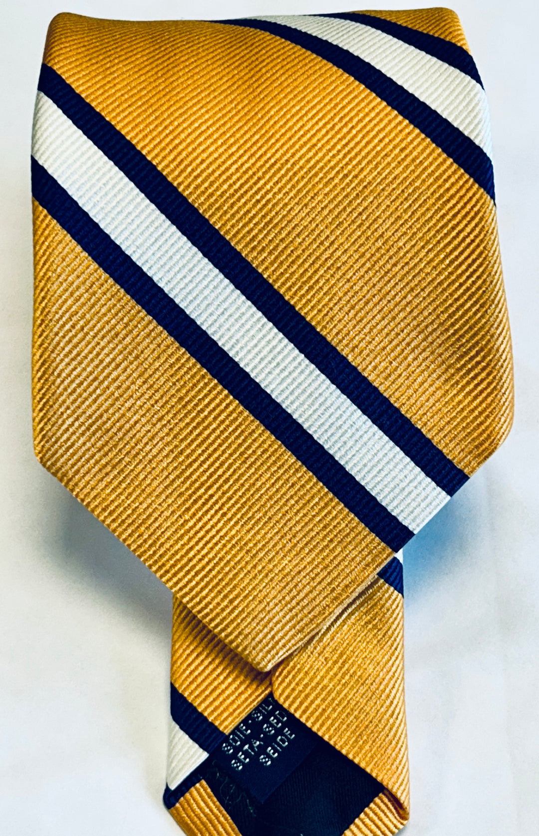 REGIMENTAL STRIPED NECKTIE - GOLD