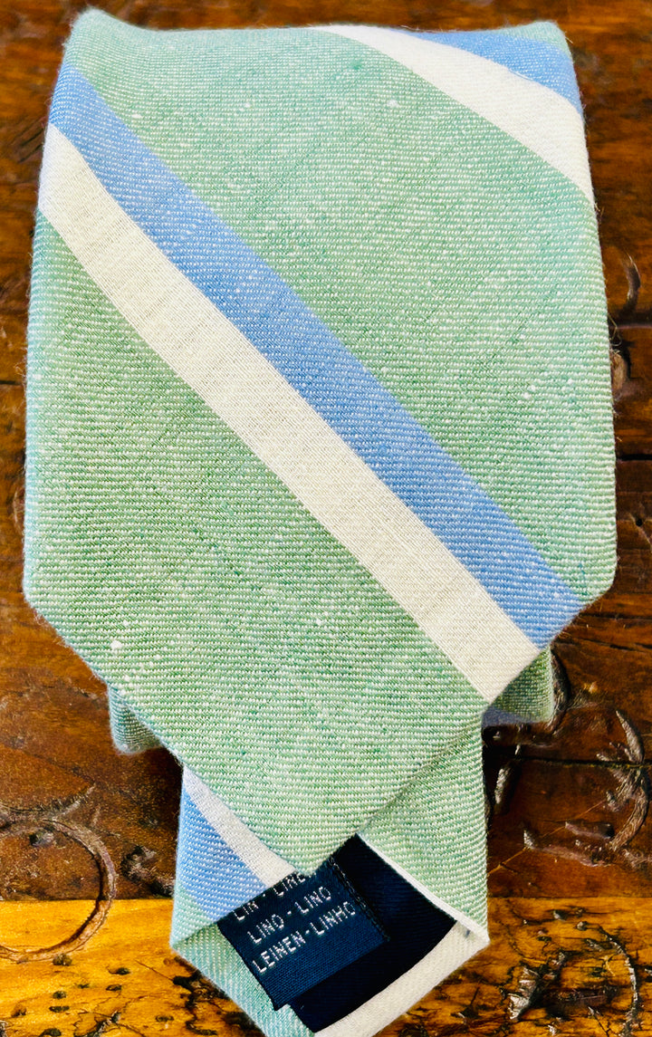 LINEN STRIPED NECKTIE