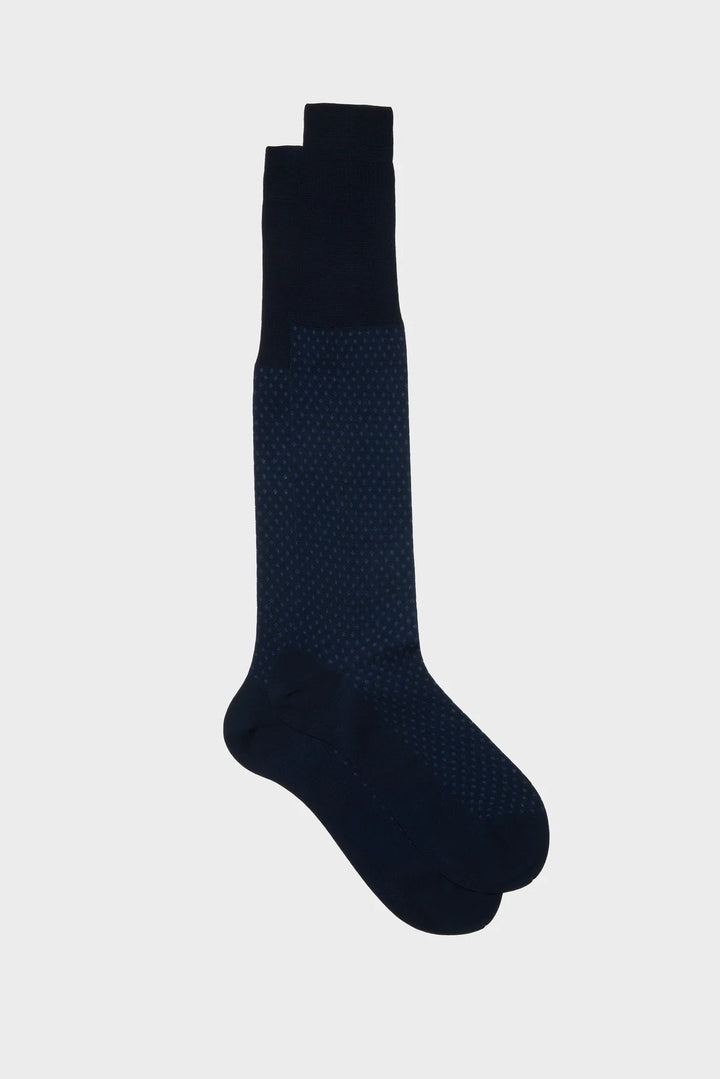 MOTIF DRESS SOCK - NAVY - XL(US 11-13) - MID-CALF