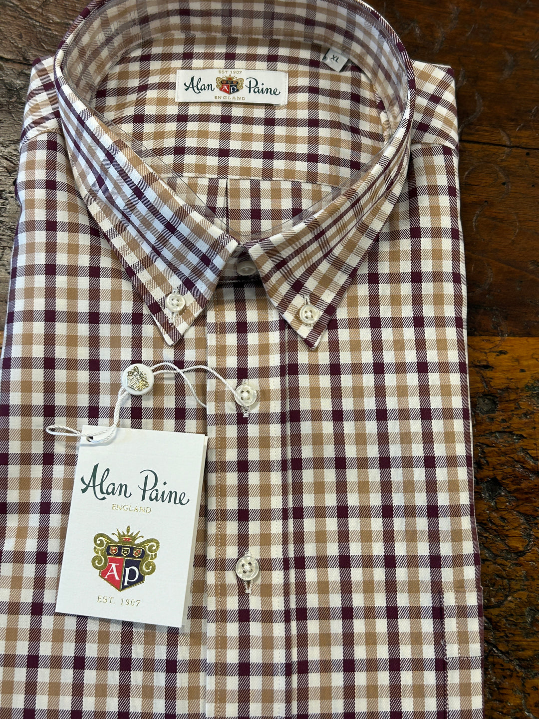 Fancy Button Down Sport Shirt by Alan Paine