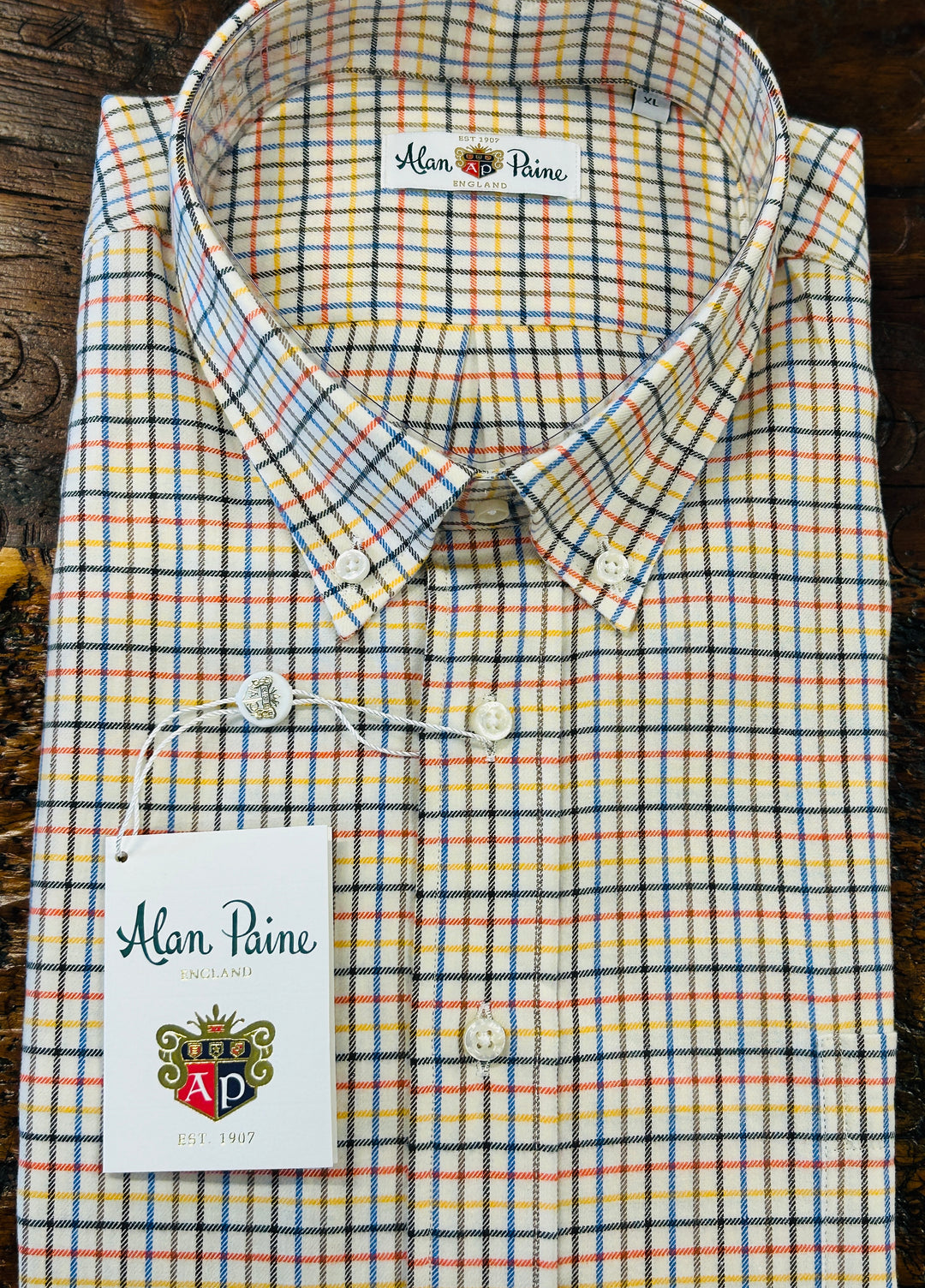 Fancy Button Down Sport Shirt by Alan Paine