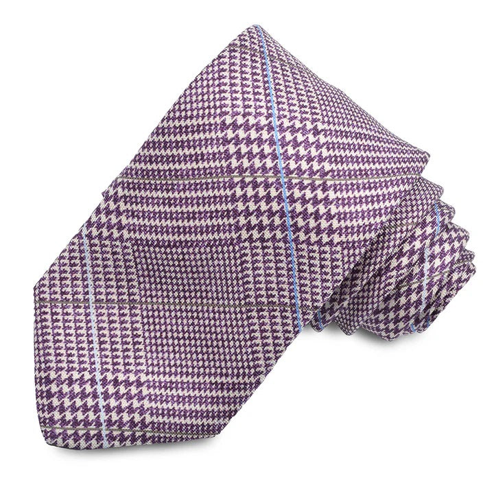 GLENCHECK NECKTIE  - LAVENDER