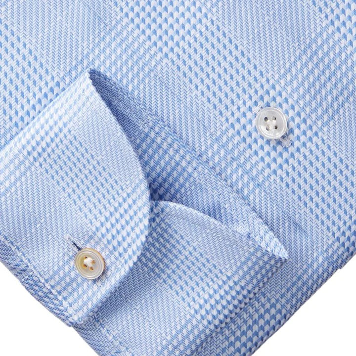 emanuel berg dress shirts Emanuel Berg YOGA Blue Luxury Twill Dress Shirt