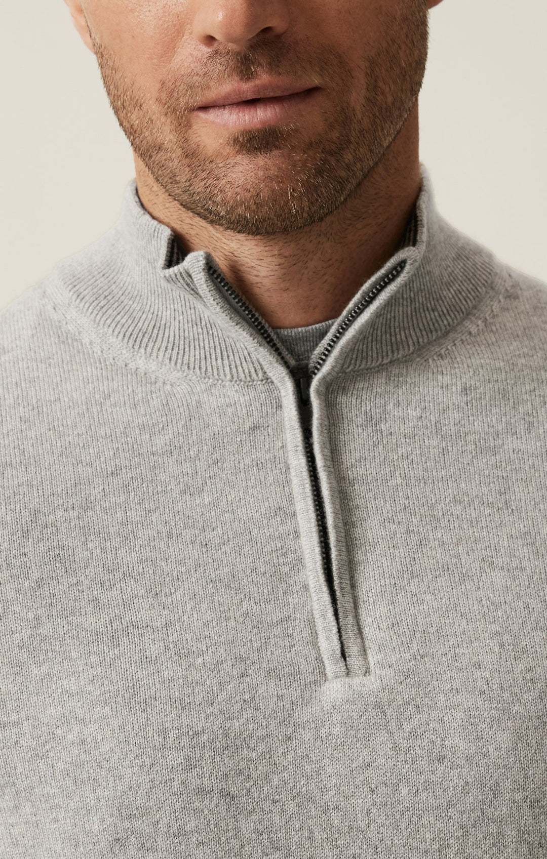 CASHMERE 1/4 ZIP SWEATER