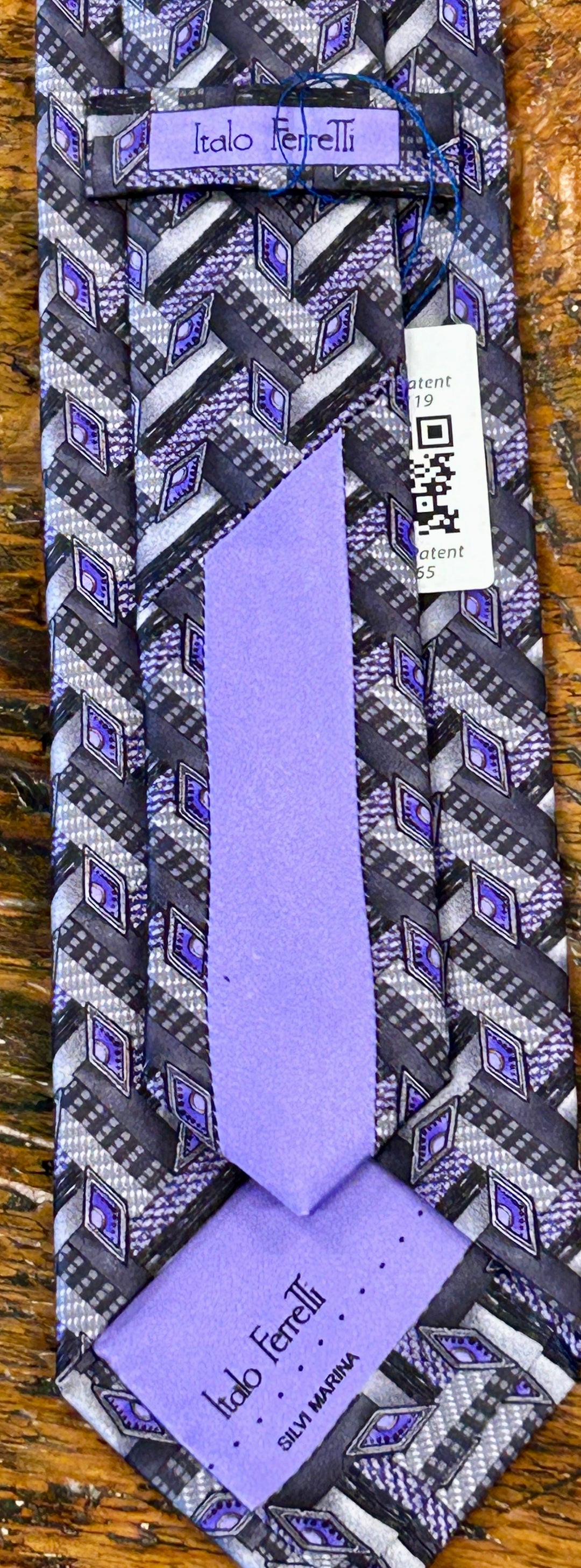 GEOMETRIC NECKTIE - PURPLE