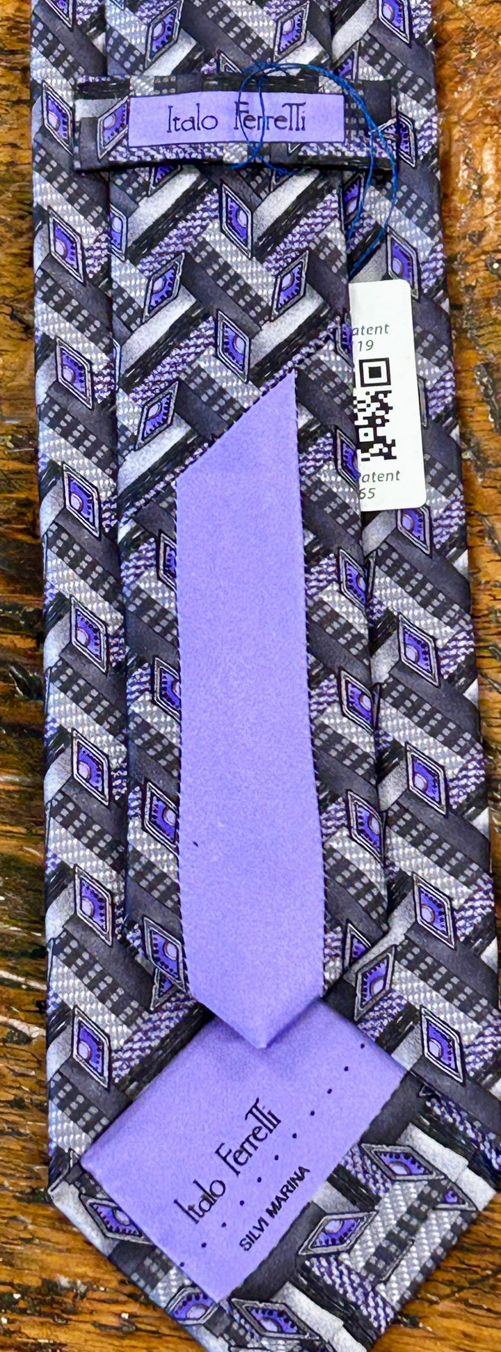 GEOMETRIC NECKTIE - PURPLE