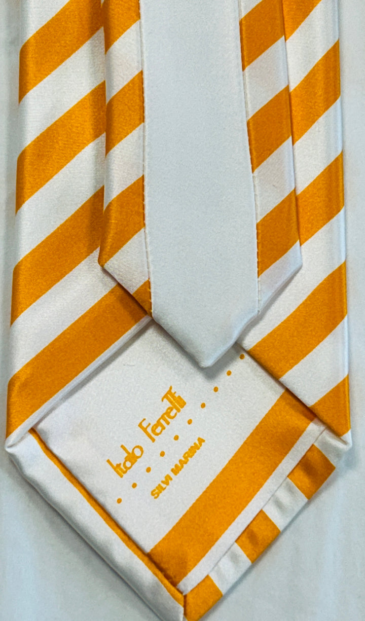 REGIMENTAL STRIPE NECKTIE - ORANGE