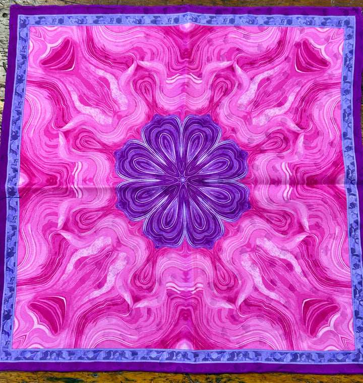 FLORAL POCKET SILK - PINK