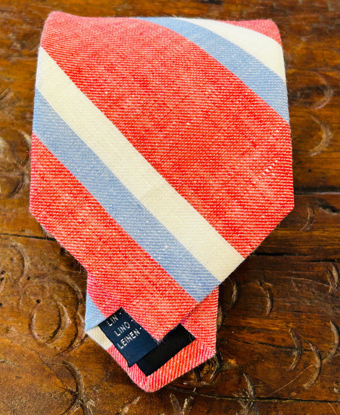 LINEN STRIPED NECKTIE