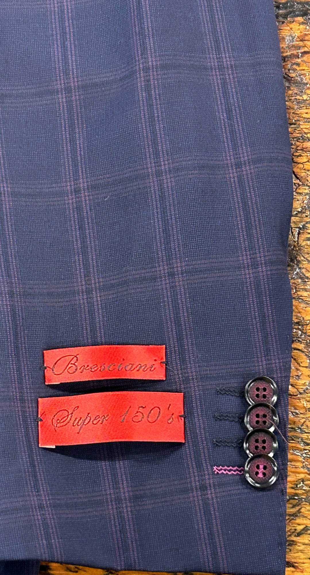 CHECK SUIT - NAVY