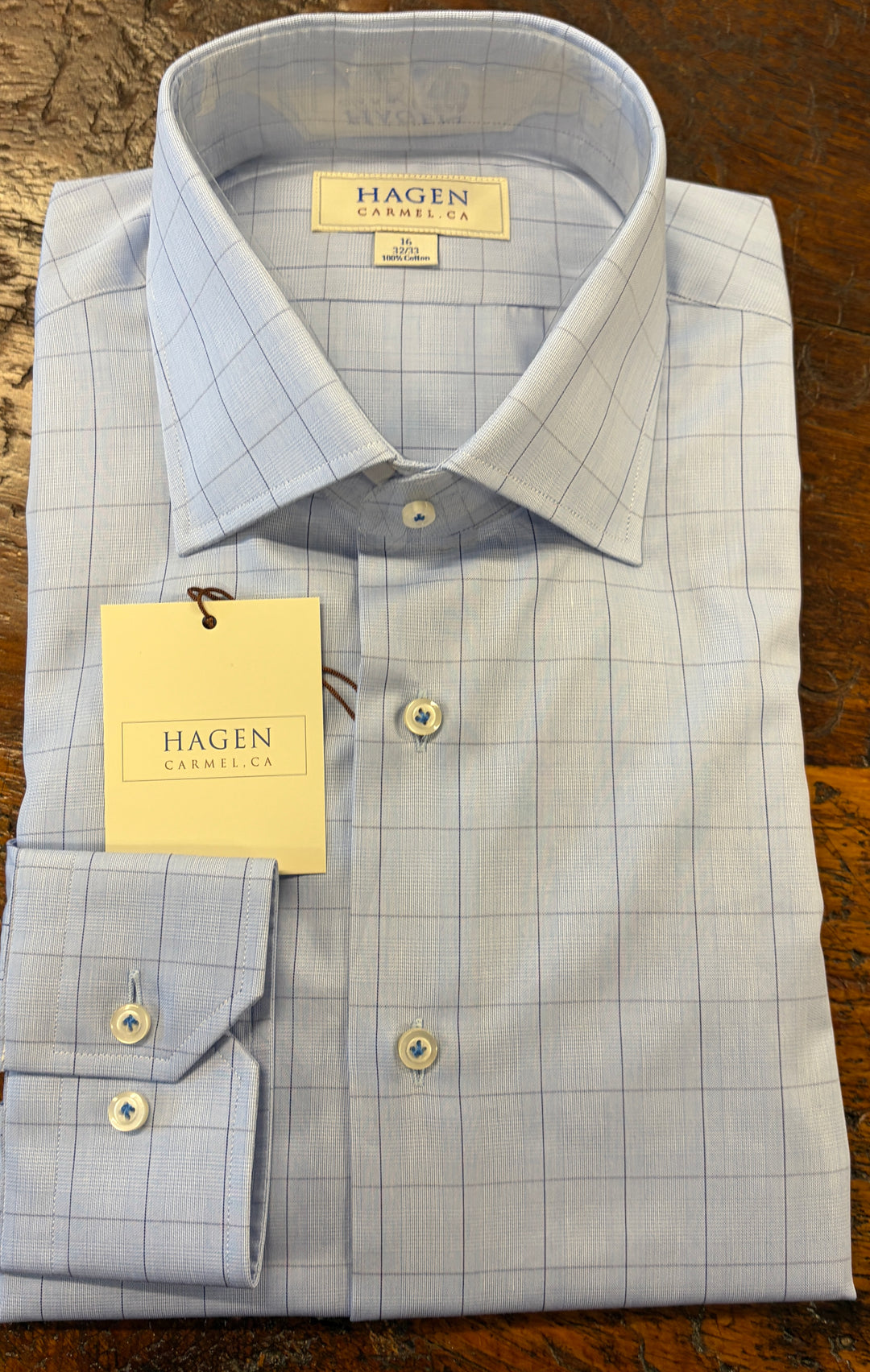 GLEN PLAID DRESS SHIRT