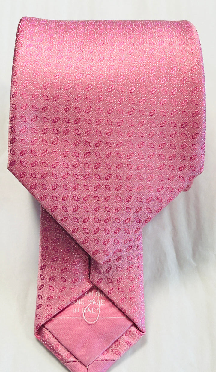 WOVEN NEAT NECKTIE - PINK