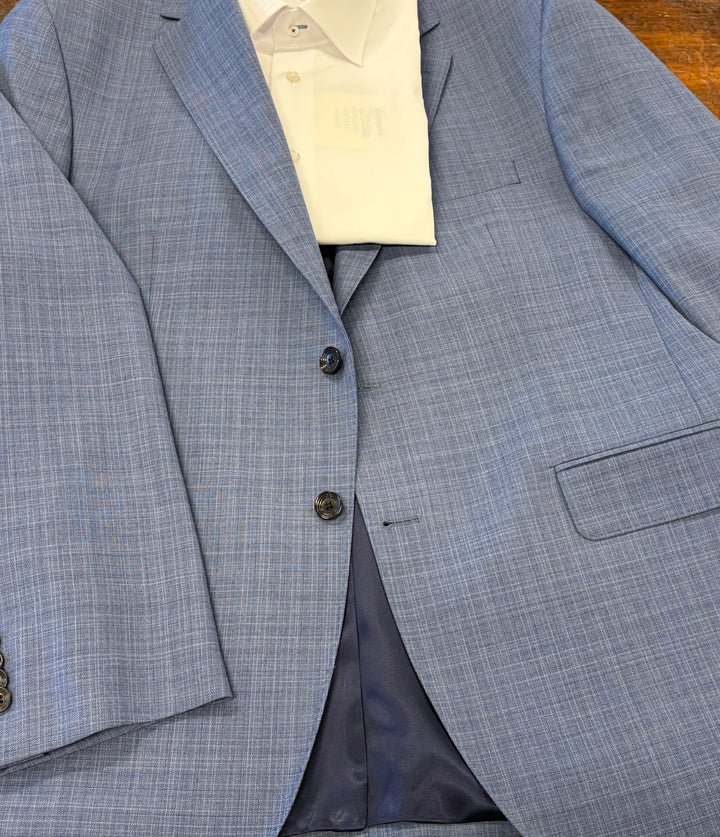 Jack Victor Micrograph Suit - Slate Super 130s Italian Wool