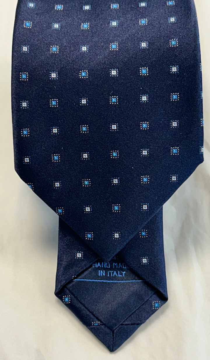 GEOMETRIC  NECKTIE -DARK NAVY