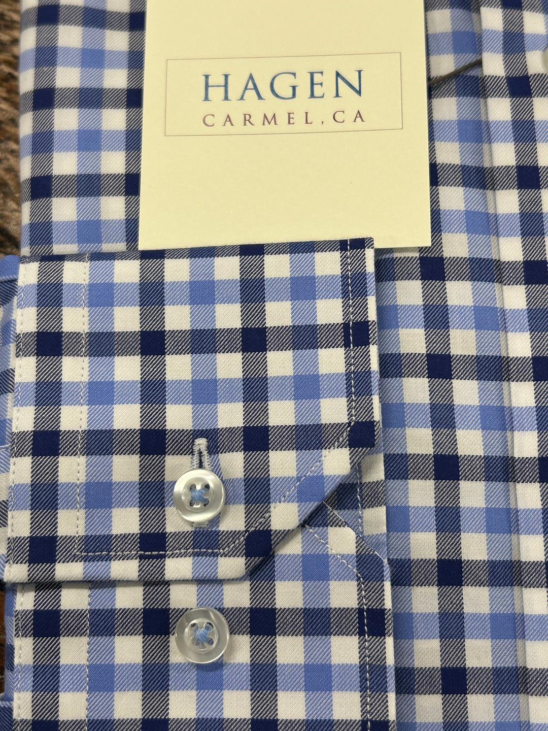 GINGHAM DRESS SHIRT